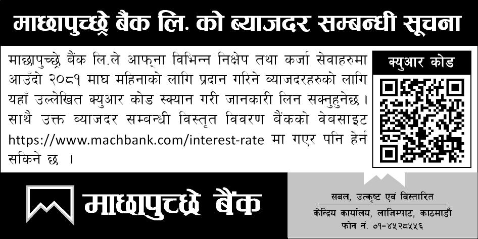 Interest rate change effective from 14th Jan, 2025